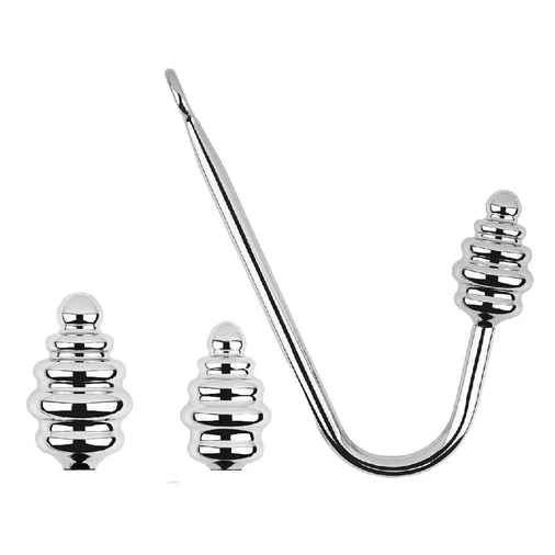 Anal Hooks Ribbed GreatBenefit 8826 Hook Set Anal Screw-in 0912